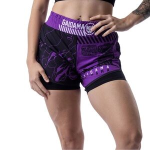 Women's Athletic Shorts - Purple and Black